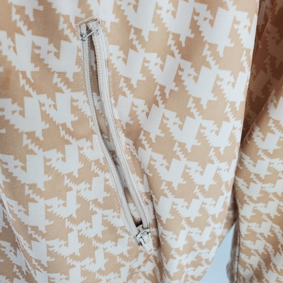 Exsto tan and white pattern jacket mock turtleneck - Picture 11 of 14